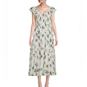 Jessica floral flare midi dress